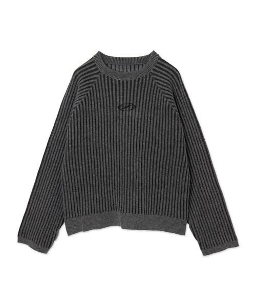 SHORT ROUND(ショートラウンド)の「SHORT ROUND/ヴィンテージライクラグランプルオーバー(ニット/セーター・メンズ・グレー/ベージュ・MEDIUM/LARGE)」の15枚目の写真