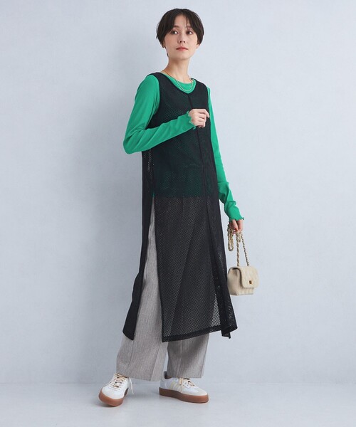 green label relaxing（グリーンレーベルリラクシング）の「ハイツイストリブ クルーネック プルオーバー カットソー（Tシャツ/カットソー・レディース・ライトピンク/ブラック/オフホワイト/ケリーグリーン・FREE）」の16枚目の写真