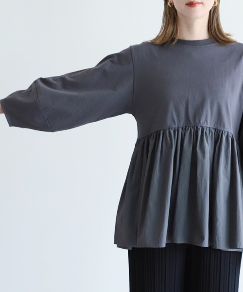 reca(レカ)の「【ZOZOTOWN限定】ランタンスリーブティアードプルオーバー(その他トップス・レディース・ブラック/グレイッシュベージュ/オフホワイト/チャコールグレー/ピンク系その他/バーガンディー・FREE)」の19枚目の写真