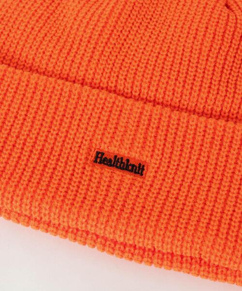 ITEMS URBANRESEARCH(アイテムズ アーバンリサーチ)の「Healthknit HK ロゴ刺繍 Knit Watch(ニットキャップ/ビーニー・メンズ・ブラック/オレンジ/ネイビー・-)」の5枚目の写真
