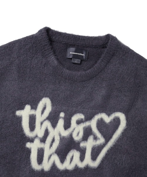 thisisneverthat(ディスイズネバーザット)の「Heart Logo Knit Sweater(ニット/セーター・メンズ・パープル/ブラウン/ヘザーグレー・XL/S/M/L)」の13枚目の写真