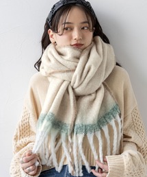 RAGEBLUE | multi check volume fringe muffler/マルチチェック ボリュームフリンジマフラー(マフラー)