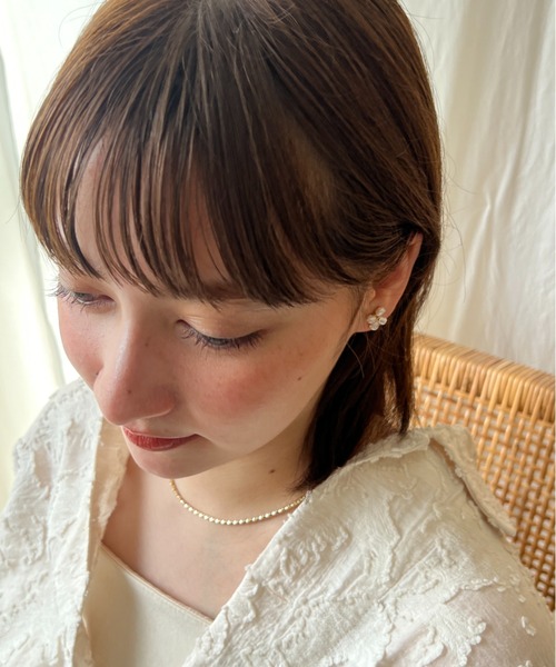ciite'(シーテ)の「花パール&ストーンセットピアス (両耳用)(ピアス(両耳用)・レディース・ゴールド/シルバー・FREE)」の5枚目の写真