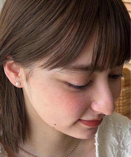 ciite'(シーテ)の「花パール&ストーンセットピアス (両耳用)(ピアス(両耳用)・レディース・ゴールド/シルバー・FREE)」の7枚目の写真