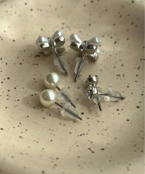 ciite'(シーテ)の「花パール&ストーンセットピアス (両耳用)(ピアス(両耳用)・レディース・ゴールド/シルバー・FREE)」の20枚目の写真