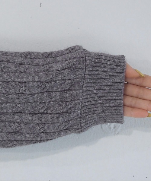 tiptop（ティップトップ）の「【選べる2デザイン】ケーブルニットポロプルオーバー（ニット/セーター・レディース・チャコールグレー/アイボリー/ネイビー/ボルドー/ネイビー系/グレー系その他・FREE）」の20枚目の写真