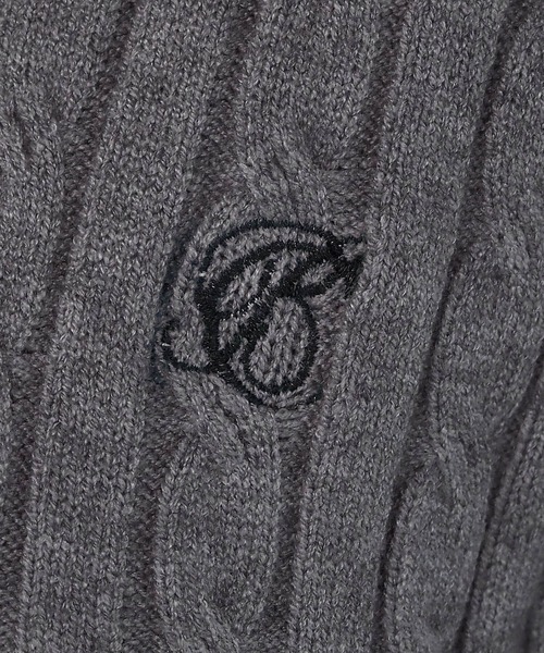 tiptop（ティップトップ）の「【選べる2デザイン】ケーブルニットポロプルオーバー（ニット/セーター・レディース・チャコールグレー/アイボリー/ネイビー/ボルドー/ネイビー系/グレー系その他・FREE）」の18枚目の写真