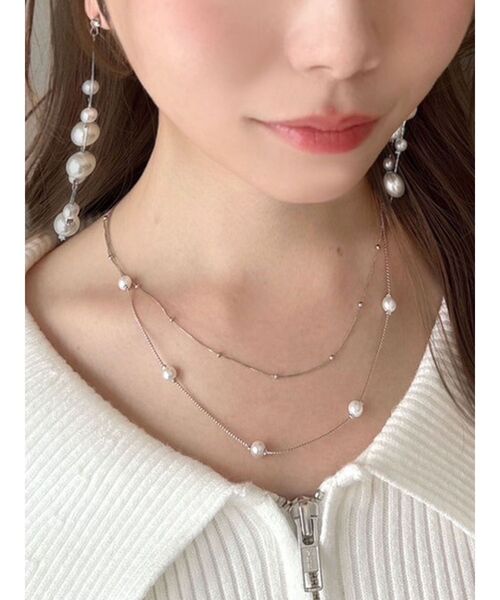 RESEXXY(リゼクシー)の「2連パールネックレス(ネックレス・レディース・シルバー/ゴールド・FREE)」の2枚目の写真