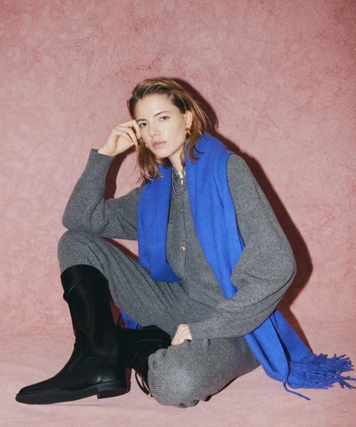 Mila Owen（ミラオーウェン）の「SET UPニットジョガーパンツ（その他パンツ・レディース・アイボリー/ブラック/グレー・0/1）」の13枚目の写真