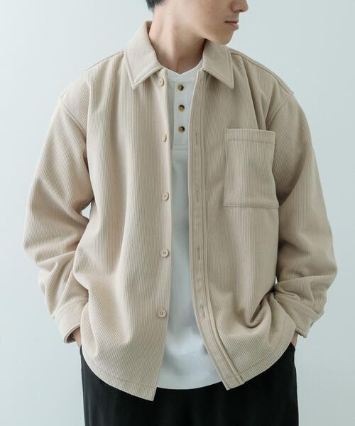 ITEMS URBANRESEARCH(アイテムズ アーバンリサーチ)の「裏フリースボンディングコーデュロイジャケット(その他アウター・メンズ・ライトベージュ/ブラック/ブラウン・LARGE/MEDIUM)」の6枚目の写真