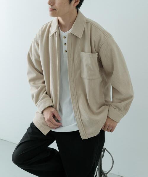 ITEMS URBANRESEARCH(アイテムズ アーバンリサーチ)の「裏フリースボンディングコーデュロイジャケット(その他アウター・メンズ・ライトベージュ/ブラック/ブラウン・LARGE/MEDIUM)」の8枚目の写真