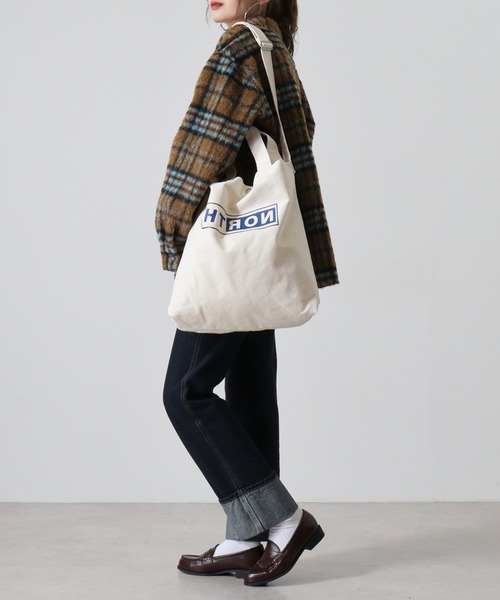 ボックス＆ストリートロゴ キャンバス2WAYトートバッグ