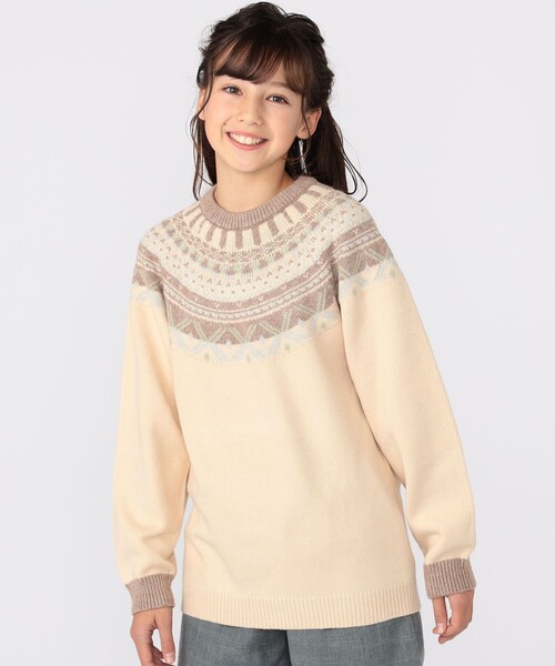 【セール】SHIPS KIDS:140～160cm /〈洗濯機可能〉フェアアイル ニット（ニット/セーター）｜SHIPS（シップス）