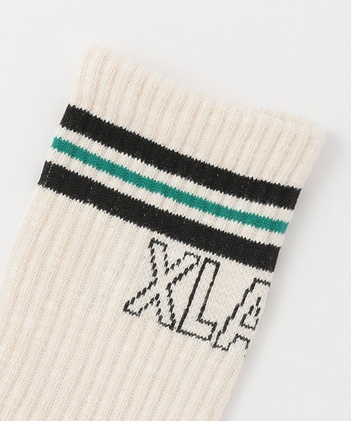 XLARGE KIDS(エクストララージキッズ)の「ライン入りスラブソックス(ソックス/靴下・キッズ・グレー/アイボリー・15-17cm/17-19cm/19-21cm)」の3枚目の写真