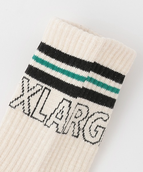 XLARGE KIDS(エクストララージキッズ)の「ライン入りスラブソックス(ソックス/靴下・キッズ・グレー/アイボリー・15-17cm/17-19cm/19-21cm)」の4枚目の写真