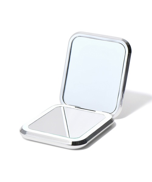 Francfranc（フランフラン）の「ブロンシュ LEDコンパクトミラー シルバー（手鏡/メイクミラー・レディース・シルバー・FREE）」の3枚目の写真