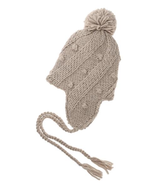 Samansa Mos2(サマンサ モスモス)の「ぽこぽこ耳当てニット帽(ハット・レディース・オフホワイト/モカ・F)」の17枚目の写真