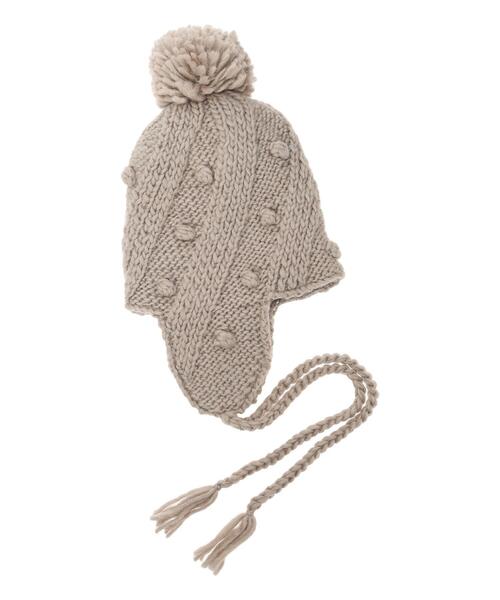 Samansa Mos2(サマンサ モスモス)の「ぽこぽこ耳当てニット帽(ハット・レディース・オフホワイト/モカ・F)」の18枚目の写真