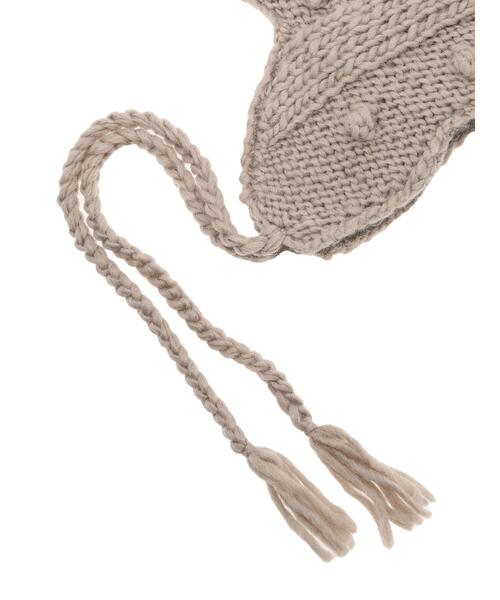 Samansa Mos2(サマンサ モスモス)の「ぽこぽこ耳当てニット帽(ハット・レディース・オフホワイト/モカ・F)」の21枚目の写真