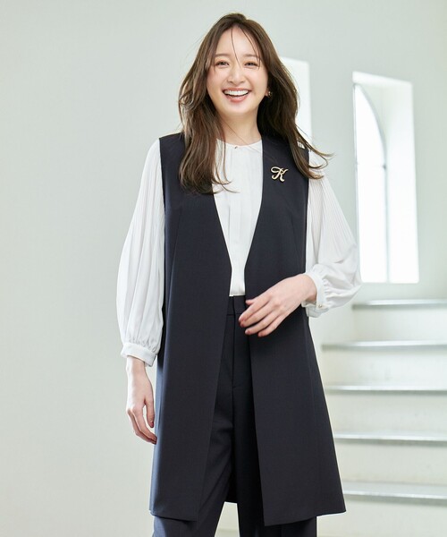 【洗濯機可/ストレッチ/セットアップ可】イージーケアストレッチジレ（ベスト）｜any Fam（エニィファム）