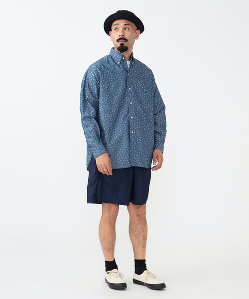 BEAMS PLUS(ビームスプラス)の「小紋柄 クラシックフィット ボタンダウンシャツ インディゴ(シャツ/ブラウス・メンズ・インディゴブルー・XL/L/M/S)」の3枚目の写真