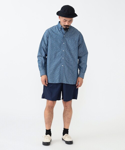 BEAMS PLUS(ビームスプラス)の「小紋柄 クラシックフィット ボタンダウンシャツ インディゴ(シャツ/ブラウス・メンズ・インディゴブルー・XL/L/M/S)」の4枚目の写真