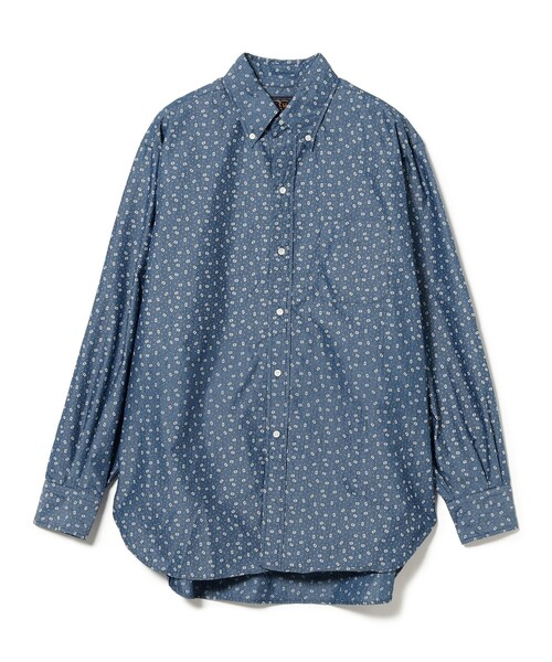 BEAMS PLUS(ビームスプラス)の「小紋柄 クラシックフィット ボタンダウンシャツ インディゴ(シャツ/ブラウス・メンズ・インディゴブルー・XL/L/M/S)」の12枚目の写真