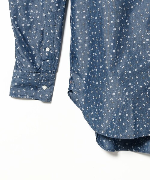 BEAMS PLUS(ビームスプラス)の「小紋柄 クラシックフィット ボタンダウンシャツ インディゴ(シャツ/ブラウス・メンズ・インディゴブルー・XL/L/M/S)」の14枚目の写真