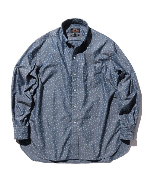 BEAMS PLUS(ビームスプラス)の「小紋柄 クラシックフィット ボタンダウンシャツ インディゴ(シャツ/ブラウス・メンズ・インディゴブルー・XL/L/M/S)」の18枚目の写真