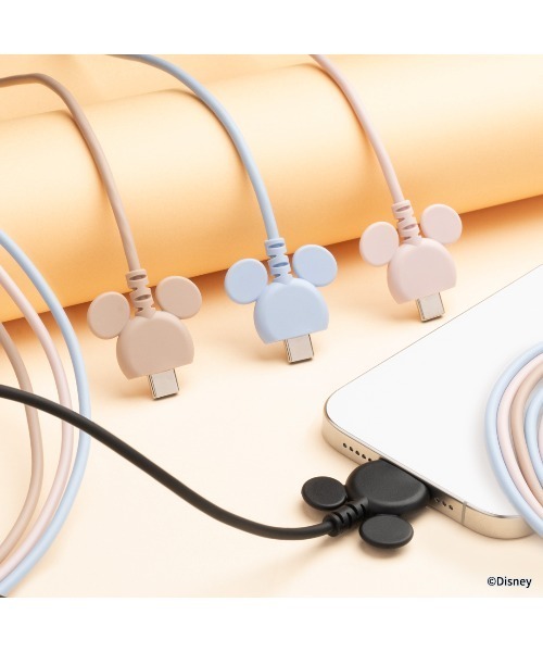 Hamee（ハミィ）の「ディズニーキャラクター USB 2.0 CABLE TYPE-C to TYPE-C 1.5m 充電ケーブル (ミッキーアイコン)（スマホグッズ・レディース・ブルー系その他/ベビーピンク/ブラック/ベージュ・FREE）」の13枚目の写真