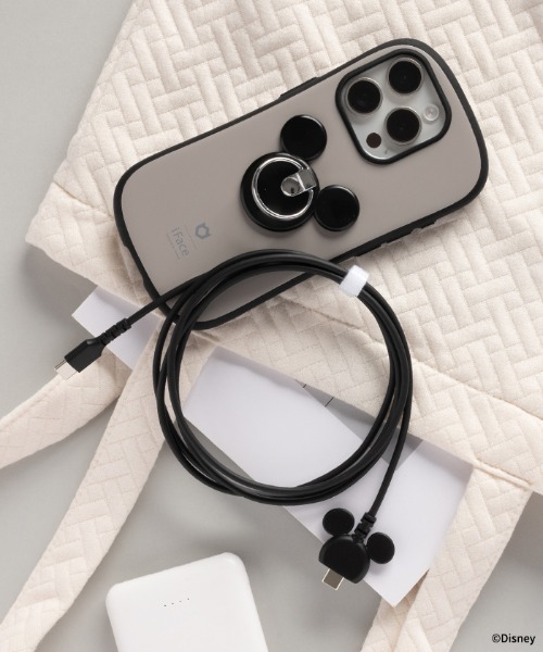 Hamee（ハミィ）の「ディズニーキャラクター USB 2.0 CABLE TYPE-C to TYPE-C 1.5m 充電ケーブル (ミッキーアイコン)（スマホグッズ・レディース・ブルー系その他/ベビーピンク/ブラック/ベージュ・FREE）」の17枚目の写真