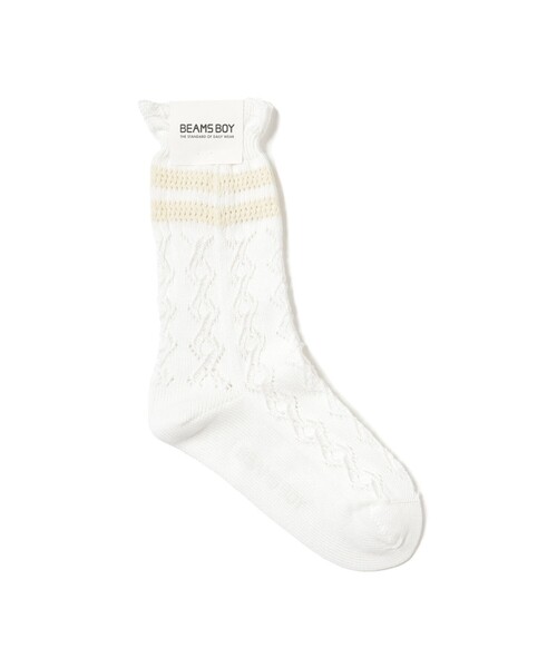 BEAMS BOY（ビームスボーイ）の「レース スポーツ ソックス（ソックス/靴下・レディース・ピンク/ホワイト/サックスブルー/ブラック・ONE SIZE）」の2枚目の写真