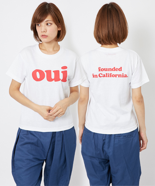 MILKFED.(ミルクフェド)の「S/S TEE oui 20th(Tシャツ/周年/限定)(Tシャツ/カットソー・レディース・ホワイト/ブラック/ネイビー/レッド・SMALL/MEDIUM)」の4枚目の写真