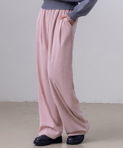 DAY CLOSET(デイ クローゼット)の「レディース 履きやすく美シルエット確立。コーデュロイストレートイージーパンツ(その他パンツ・レディース・ブラック/ピンク/ブラウン/ホワイト・XL/L/M/S)」の4枚目の写真