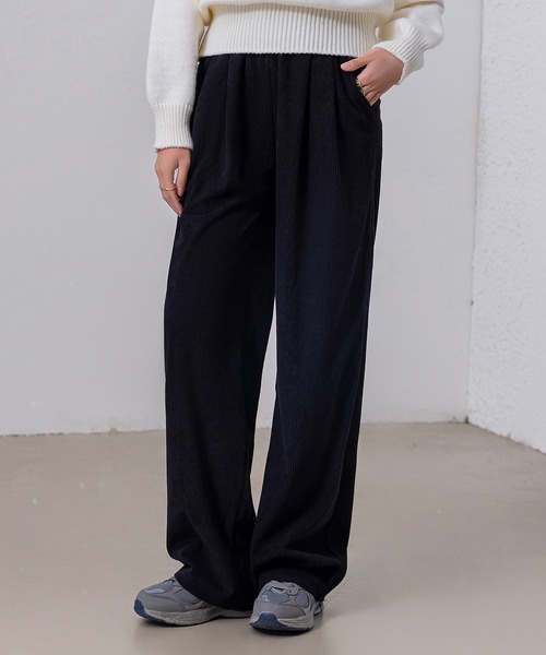 DAY CLOSET(デイ クローゼット)の「レディース 履きやすく美シルエット確立。コーデュロイストレートイージーパンツ(その他パンツ・レディース・ブラック/ピンク/ブラウン/ホワイト・XL/L/M/S)」の5枚目の写真
