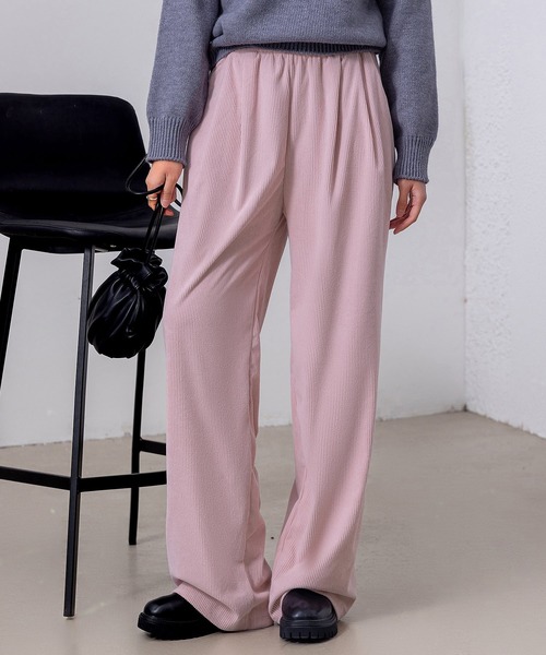 DAY CLOSET(デイ クローゼット)の「レディース 履きやすく美シルエット確立。コーデュロイストレートイージーパンツ(その他パンツ・レディース・ブラック/ピンク/ブラウン/ホワイト・XL/L/M/S)」の20枚目の写真