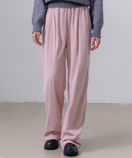 DAY CLOSET(デイ クローゼット)の「レディース 履きやすく美シルエット確立。コーデュロイストレートイージーパンツ(その他パンツ・レディース・ブラック/ピンク/ブラウン/ホワイト・XL/L/M/S)」の21枚目の写真