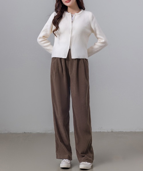 DAY CLOSET(デイ クローゼット)の「レディース 履きやすく美シルエット確立。コーデュロイストレートイージーパンツ(その他パンツ・レディース・ブラック/ピンク/ブラウン/ホワイト・XL/L/M/S)」の17枚目の写真