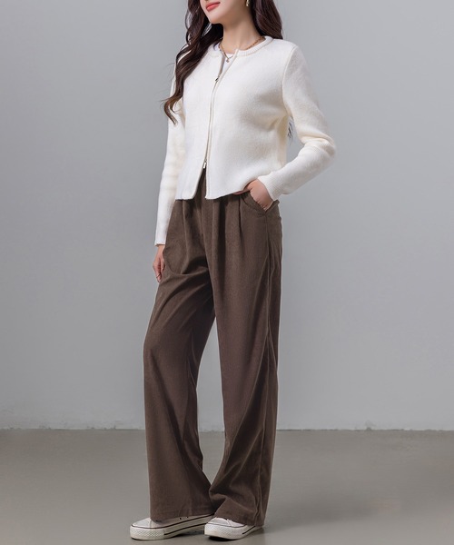DAY CLOSET(デイ クローゼット)の「レディース 履きやすく美シルエット確立。コーデュロイストレートイージーパンツ(その他パンツ・レディース・ブラック/ピンク/ブラウン/ホワイト・XL/L/M/S)」の18枚目の写真