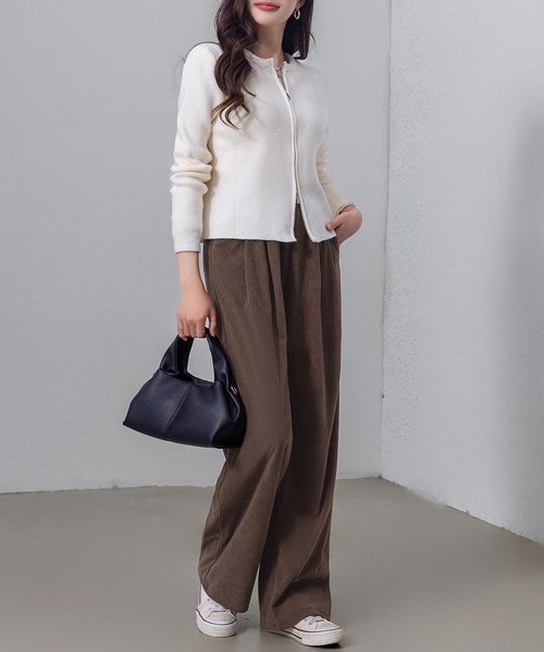 DAY CLOSET(デイ クローゼット)の「レディース 履きやすく美シルエット確立。コーデュロイストレートイージーパンツ(その他パンツ・レディース・ブラック/ピンク/ブラウン/ホワイト・XL/L/M/S)」の19枚目の写真