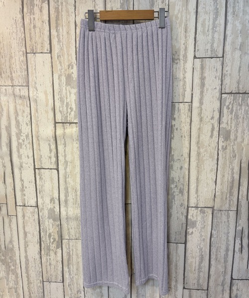 PRIVATE  BEACH（プライベートビーチ）の「2点セットルームウェア ストライプ起毛シャツ＆パンツ（ルームウェア/パジャマ・レディース・ブルー/パープル/グリーン・FREE）」の19枚目の写真