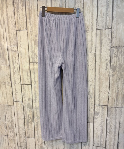 PRIVATE  BEACH（プライベートビーチ）の「2点セットルームウェア ストライプ起毛シャツ＆パンツ（ルームウェア/パジャマ・レディース・ブルー/パープル/グリーン・FREE）」の20枚目の写真