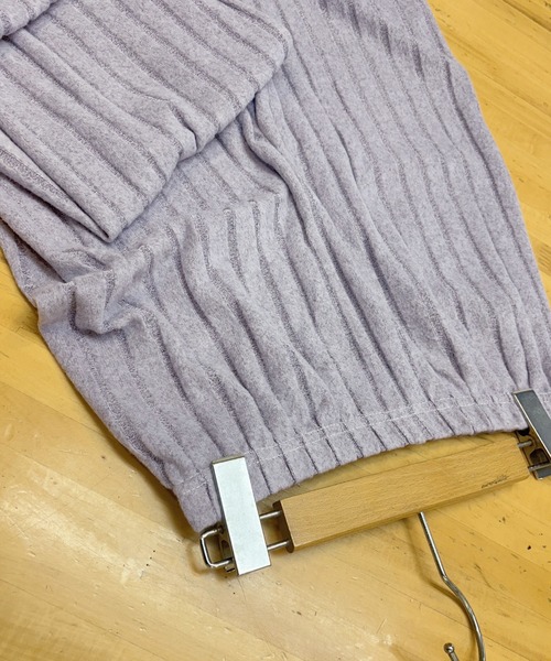 PRIVATE  BEACH（プライベートビーチ）の「2点セットルームウェア ストライプ起毛シャツ＆パンツ（ルームウェア/パジャマ・レディース・ブルー/パープル/グリーン・FREE）」の21枚目の写真