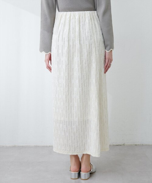 natural couture（ナチュラルクチュール）の「ベロアナロースカート（スカート・レディース・ブラウン/ライトベージュ/オフホワイト・FREE）」の5枚目の写真