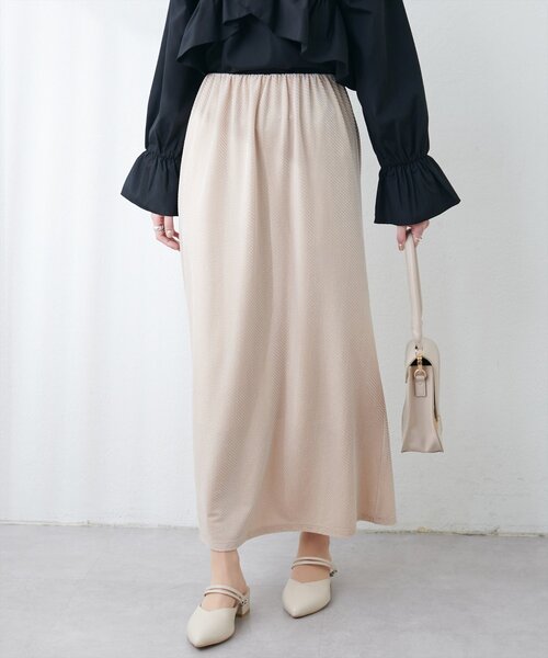 natural couture（ナチュラルクチュール）の「ベロアナロースカート（スカート・レディース・ブラウン/ライトベージュ/オフホワイト・FREE）」の20枚目の写真