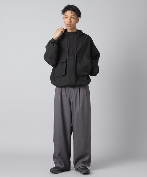 NUMERALS(ヌメラルズ)の「【NUMERALS】ソフトシェルフードブルゾン(ブルゾン・メンズ・カーキ/ブラック・MEDIUM/LARGE)」の3枚目の写真