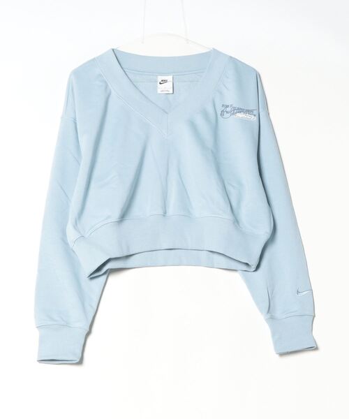 NIKE（ナイキ）の「ナイキ NIKE ナイキ  NSW PHNX FLC CROP VNECK L/S トップ（スウェット・レディース・サックスブルー/ブラウン/ライトベージュ・M/L）」の18枚目の写真