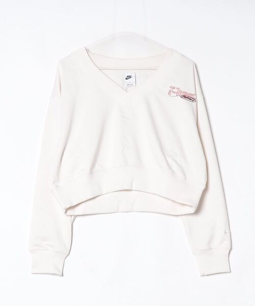 NIKE（ナイキ）の「ナイキ NIKE ナイキ  NSW PHNX FLC CROP VNECK L/S トップ（スウェット・レディース・サックスブルー/ブラウン/ライトベージュ・M/L）」の19枚目の写真