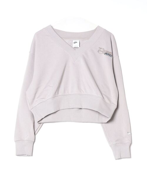 NIKE（ナイキ）の「ナイキ NIKE ナイキ  NSW PHNX FLC CROP VNECK L/S トップ（スウェット・レディース・サックスブルー/ブラウン/ライトベージュ・M/L）」の20枚目の写真