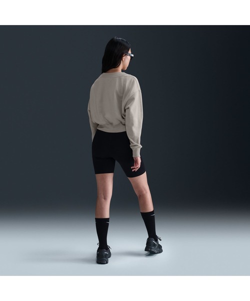 NIKE（ナイキ）の「ナイキ NIKE ナイキ  NSW PHNX FLC CROP VNECK L/S トップ（スウェット・レディース・サックスブルー/ブラウン/ライトベージュ・M/L）」の9枚目の写真